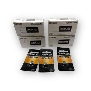 Duracell Button Cell Battery 309/393, 1.5V Silver Oxide 27 packs No Dates